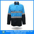 Long Sleeve Hi Vis Reflective Work Uniform Shirts for Men